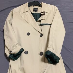 Vintage Beige Double-Breasted Trench Coat